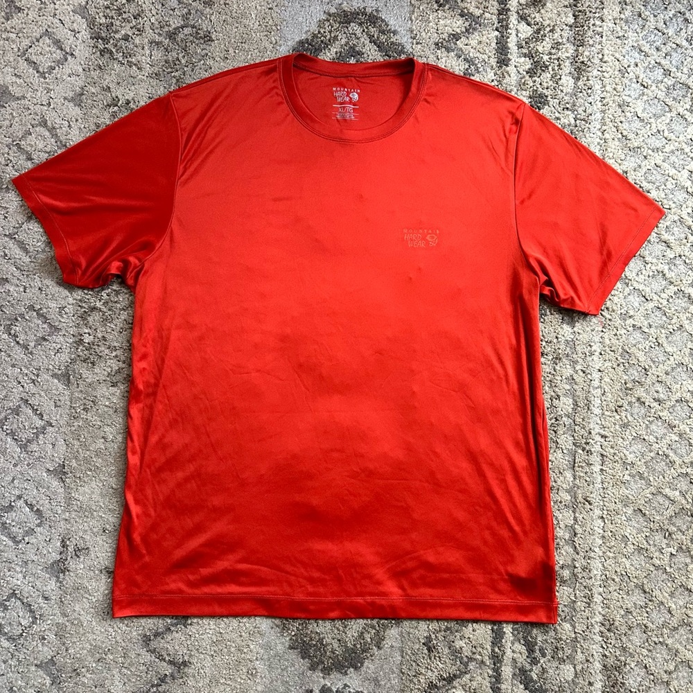 Mountain Hardwear Orange Red Short Sleeve Shirt XL